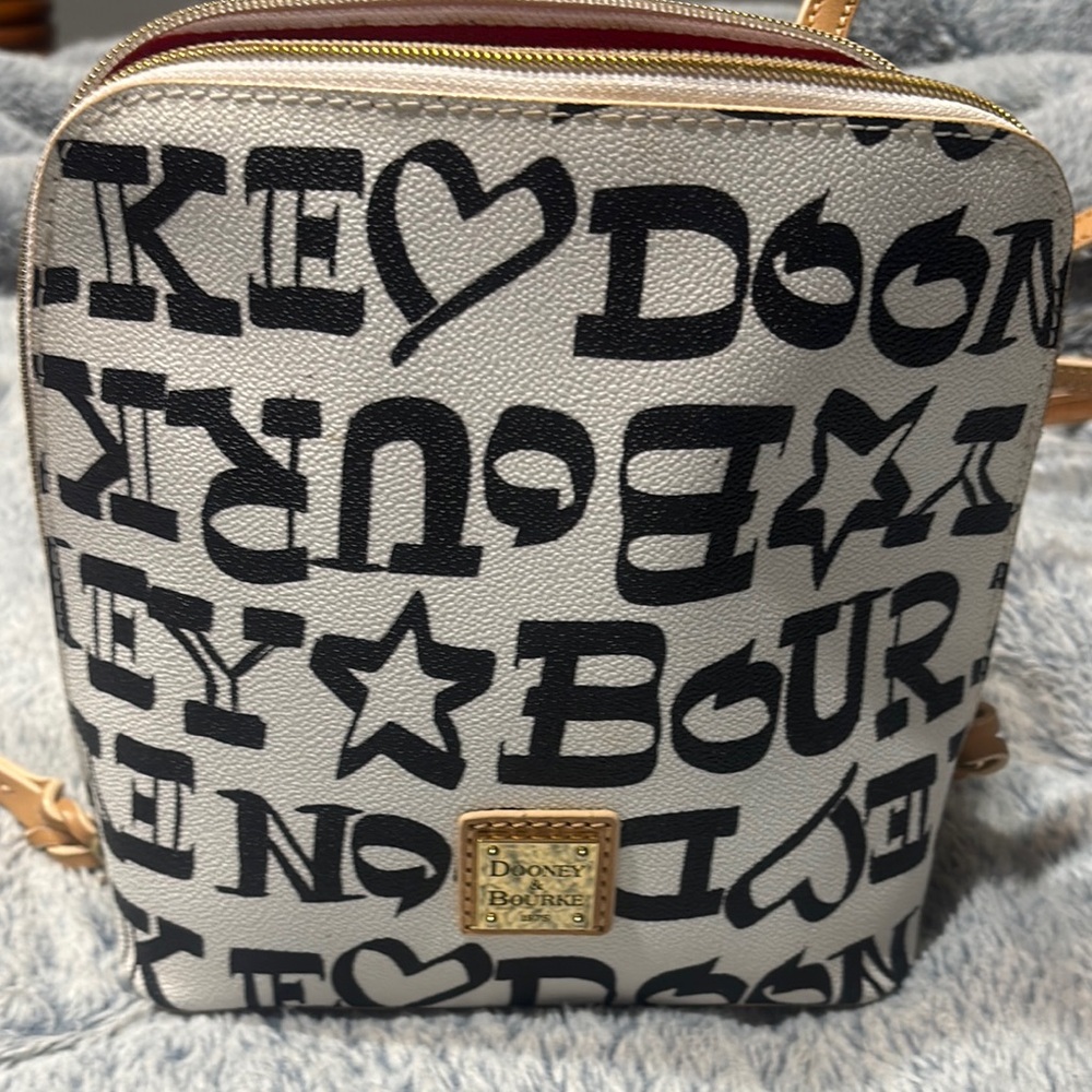 Dooney & Bourke Black and cream mini bag with Iconic Design